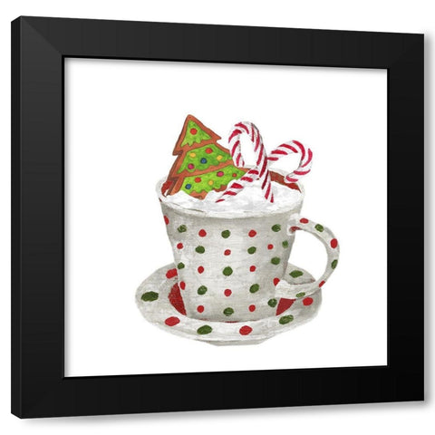 Gingerbread and a Mug Full of Cocoa II Black Modern Wood Framed Art Print with Double Matting by Medley, Elizabeth