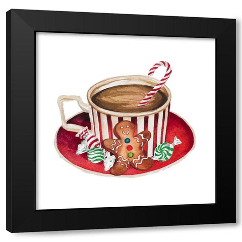 Gingerbread and a Mug Full of Cocoa III Black Modern Wood Framed Art Print by Medley, Elizabeth