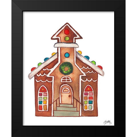 Gingerbread and Candy House II Black Modern Wood Framed Art Print by Medley, Elizabeth