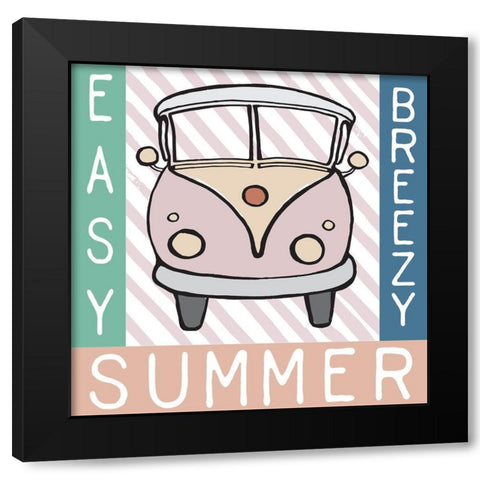 Easy Breezy Summer Black Modern Wood Framed Art Print by Medley, Elizabeth