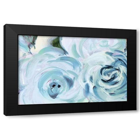 Blue Summer Garden Black Modern Wood Framed Art Print with Double Matting by Loreth, Lanie