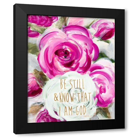 Be Still Summer Garden Black Modern Wood Framed Art Print by Loreth, Lanie