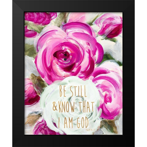 Be Still Summer Garden Black Modern Wood Framed Art Print by Loreth, Lanie