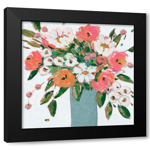 A Burst Of Pink Joy Black Modern Wood Framed Art Print with Double Matting by Krinlox