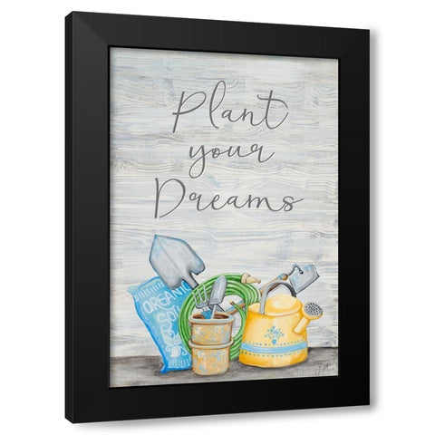 Garden Tools Black Modern Wood Framed Art Print by Ritter, Gina