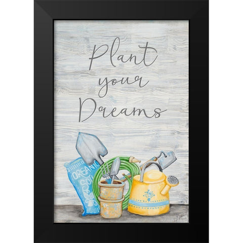 Garden Tools Black Modern Wood Framed Art Print by Ritter, Gina