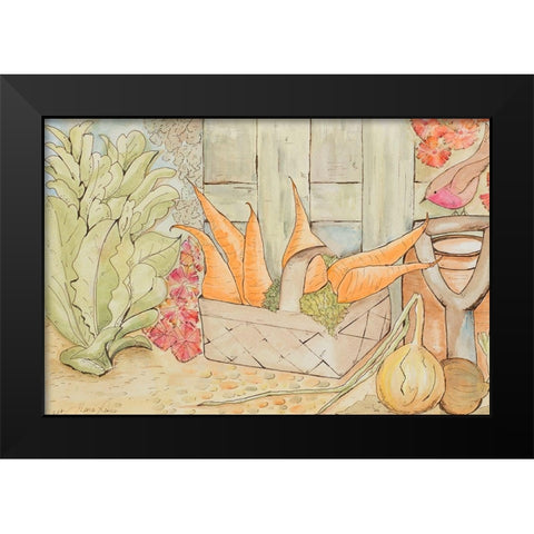 Garden Vegetables Black Modern Wood Framed Art Print by Ritter, Gina