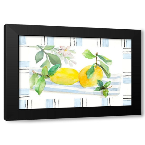 Spring Citron Black Modern Wood Framed Art Print with Double Matting by Loreth, Lanie
