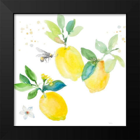 Bee-Friend The Lemon II Black Modern Wood Framed Art Print by Loreth, Lanie