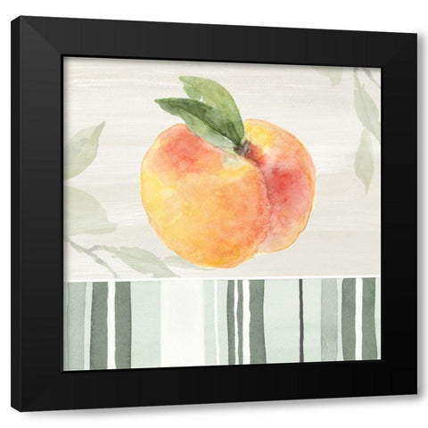 Une Peche II Black Modern Wood Framed Art Print with Double Matting by Loreth, Lanie