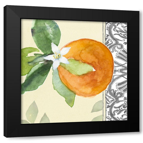 Orange Blossoms I Black Modern Wood Framed Art Print with Double Matting by Loreth, Lanie