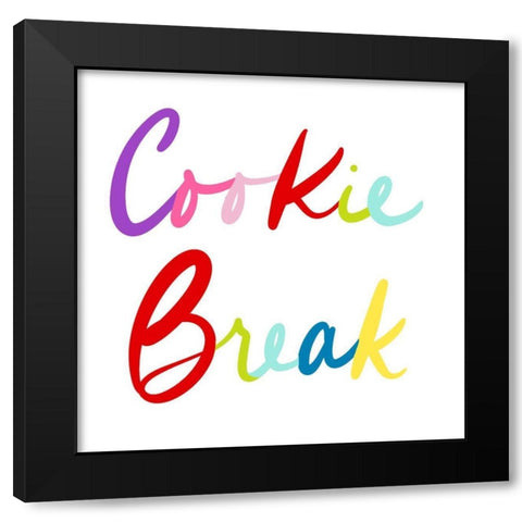 Cookie Break Black Modern Wood Framed Art Print by SD Graphics Studio