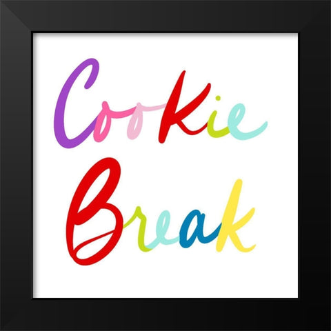 Cookie Break Black Modern Wood Framed Art Print by SD Graphics Studio