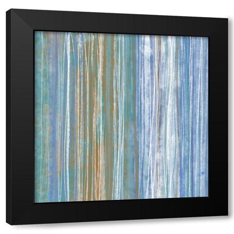 Donegal Abstract II Black Modern Wood Framed Art Print with Double Matting by Meneely, Dan