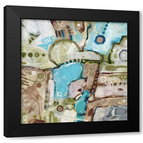 City Life I Black Modern Wood Framed Art Print with Double Matting by Meneely, Dan