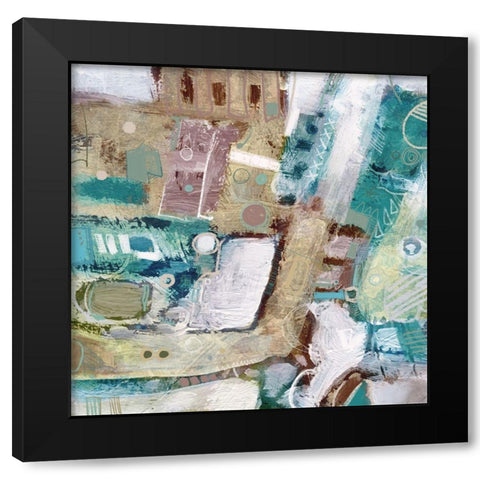 City Life II Black Modern Wood Framed Art Print by Meneely, Dan