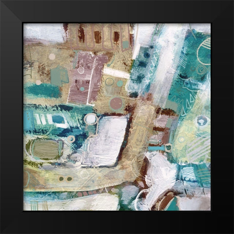 City Life II Black Modern Wood Framed Art Print by Meneely, Dan