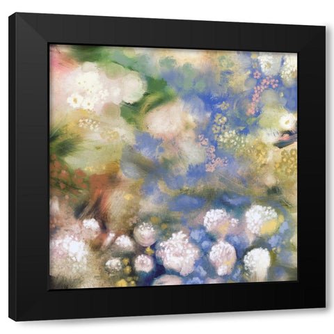 Flower Impression I Black Modern Wood Framed Art Print by Meneely, Dan