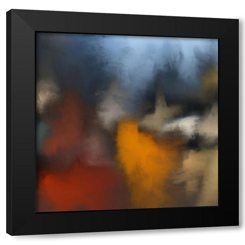 Night Street Abstract I Black Modern Wood Framed Art Print by Meneely, Dan