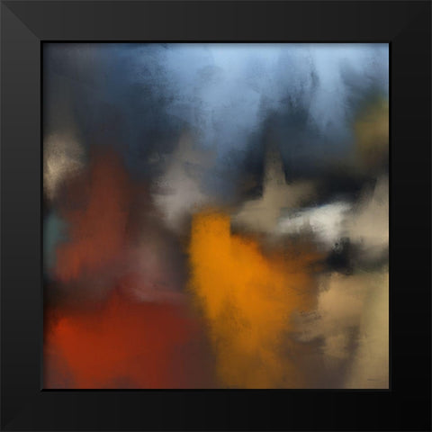 Night Street Abstract I Black Modern Wood Framed Art Print by Meneely, Dan