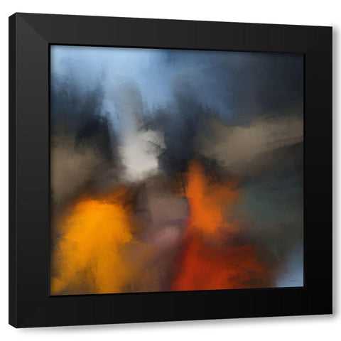 Night Street Abstract II Black Modern Wood Framed Art Print by Meneely, Dan