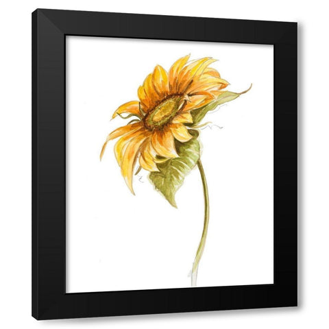 Harvest Gold Sunflower I Black Modern Wood Framed Art Print with Double Matting by Pinto, Patricia