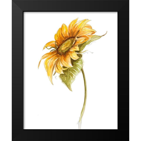 Harvest Gold Sunflower I Black Modern Wood Framed Art Print by Pinto, Patricia