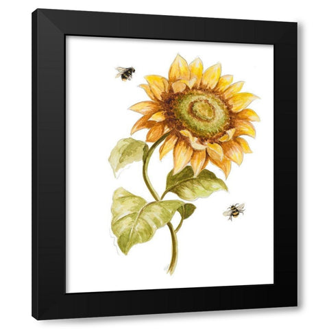 Harvest Gold Sunflower II Black Modern Wood Framed Art Print with Double Matting by Pinto, Patricia
