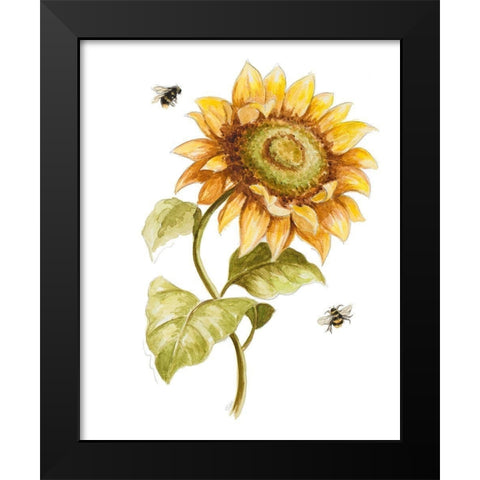 Harvest Gold Sunflower II Black Modern Wood Framed Art Print by Pinto, Patricia