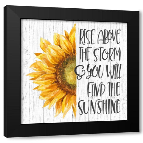 Rise Above The Storm Black Modern Wood Framed Art Print with Double Matting by Pinto, Patricia