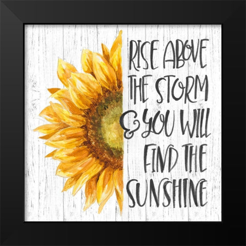 Rise Above The Storm Black Modern Wood Framed Art Print by Pinto, Patricia