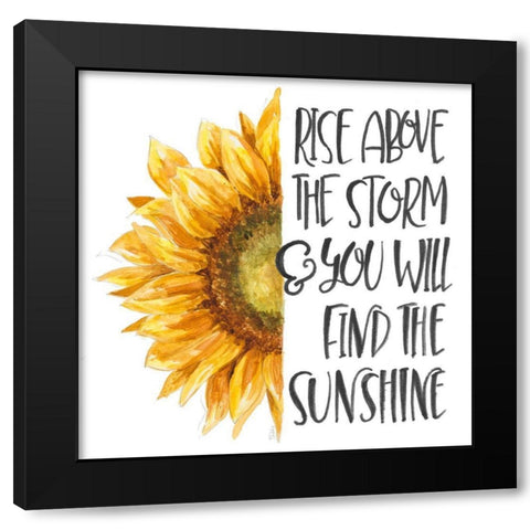 Harvest Sunflower Inspiration Black Modern Wood Framed Art Print with Double Matting by Pinto, Patricia