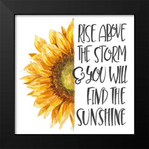 Harvest Sunflower Inspiration Black Modern Wood Framed Art Print by Pinto, Patricia