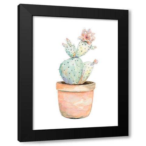 Potted Flower Cactus II Black Modern Wood Framed Art Print with Double Matting by Pinto, Patricia