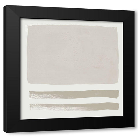 Gray Space Abstract I Black Modern Wood Framed Art Print with Double Matting by Pinto, Patricia
