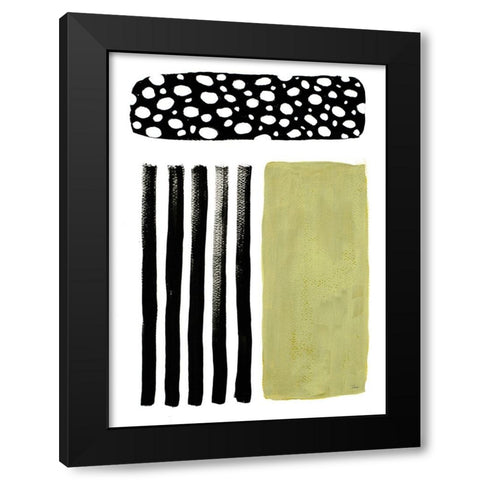 Green Jungle Time Black Modern Wood Framed Art Print by Pinto, Patricia