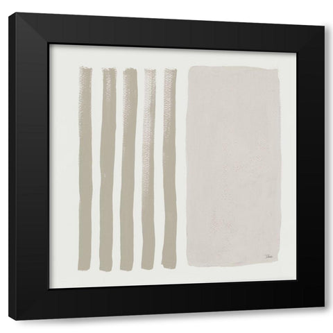 Gray Space Abstract II Black Modern Wood Framed Art Print by Pinto, Patricia