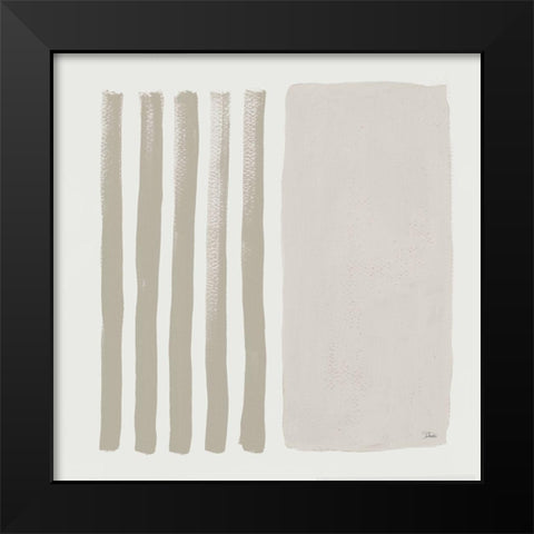Gray Space Abstract II Black Modern Wood Framed Art Print by Pinto, Patricia