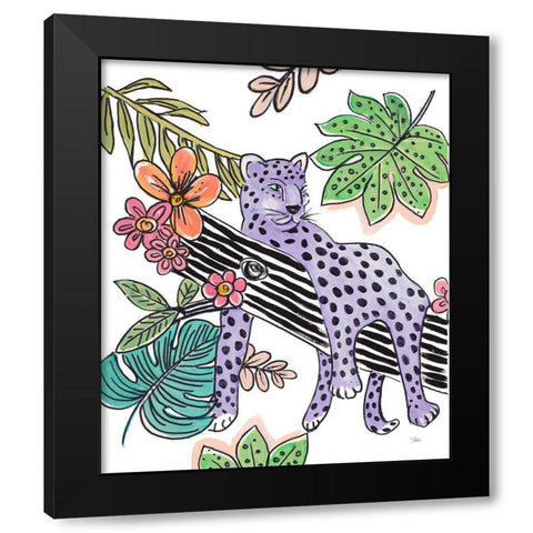 Jungle Aesthetic Black Modern Wood Framed Art Print with Double Matting by Pinto, Patricia