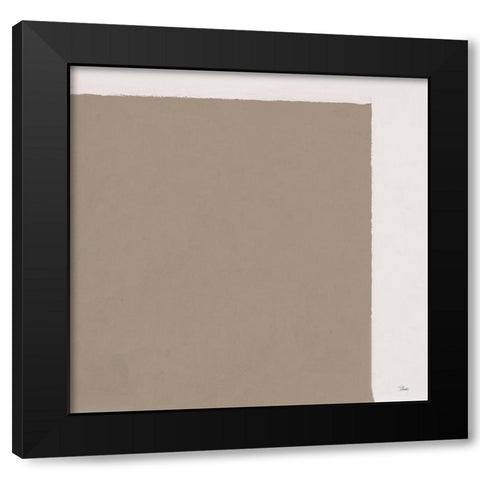 Neutral Block Abstract Black Modern Wood Framed Art Print with Double Matting by Pinto, Patricia
