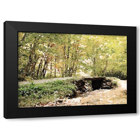 Dappled Stream Black Modern Wood Framed Art Print with Double Matting by Mansfield, Kathy