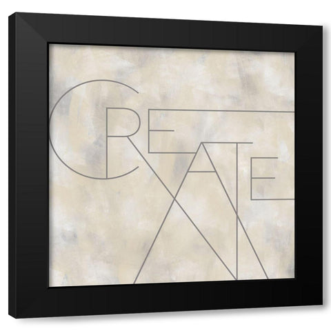 Create Black Modern Wood Framed Art Print by Meneely, Dan