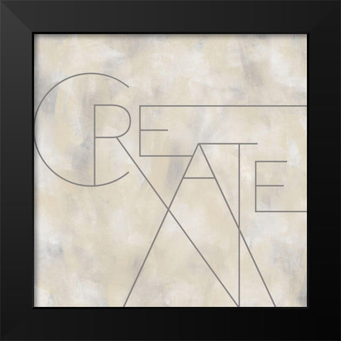 Create Black Modern Wood Framed Art Print by Meneely, Dan
