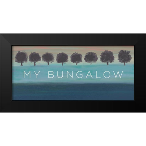 My Bungalow Black Modern Wood Framed Art Print by Meneely, Dan
