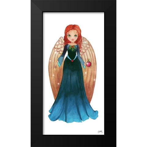 Christmas Angel III Black Modern Wood Framed Art Print by Medley, Elizabeth