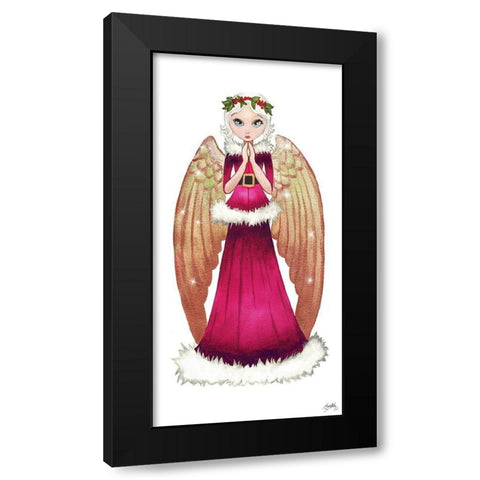 Christmas Angel I Black Modern Wood Framed Art Print with Double Matting by Medley, Elizabeth