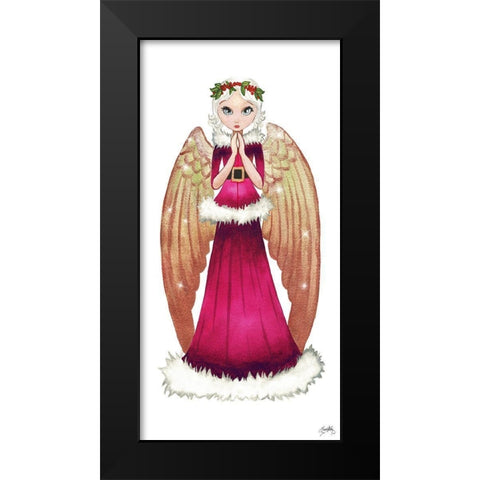 Christmas Angel I Black Modern Wood Framed Art Print by Medley, Elizabeth