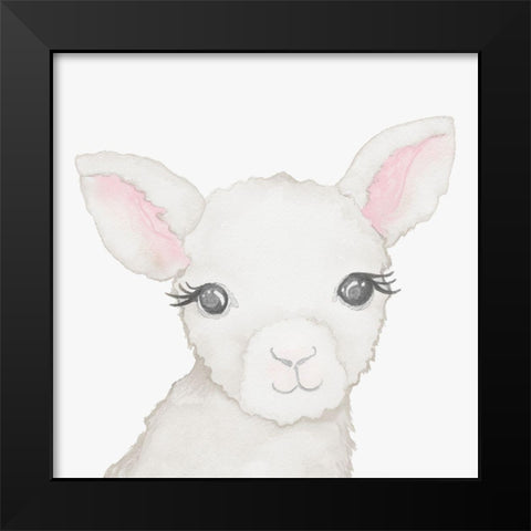 Baby Lamb Black Modern Wood Framed Art Print by Medley, Elizabeth