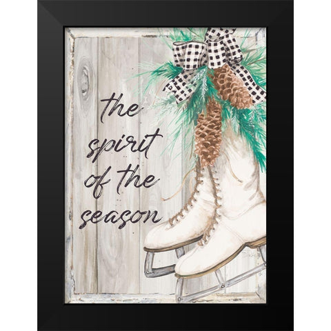 The Spirit Of The Season Black Modern Wood Framed Art Print by Pinto, Patricia
