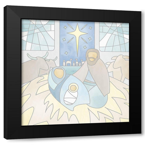 Nativity Black Modern Wood Framed Art Print by Meneely, Dan